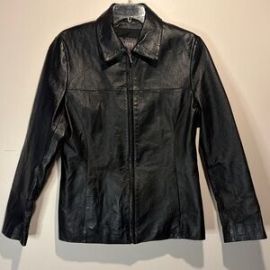 Wilson's Leather- Women's 100% Leather Jacket Full Zip Lined Slit Pockets Size M